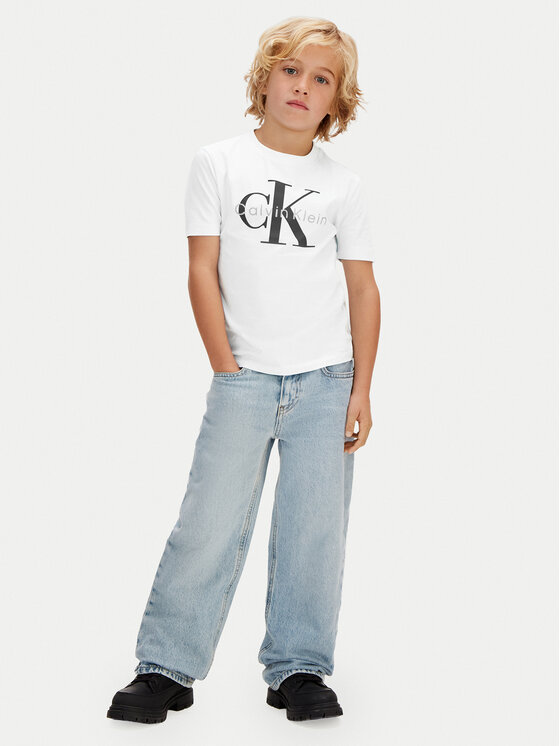 Calvin Klein Jeans Calvin Klein Jeans Camiseta Monologo LV1CKSJA33 Blanco Regular Fit