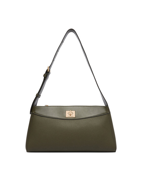 Calvin Klein Τσάντα Calvin Klein Mix Media Shoulder Bag LV04F3886G Σκούρο πράσινο