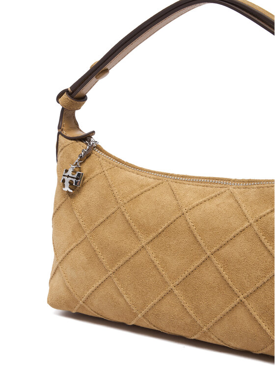Tory Burch Сумка Tory Burch Fleming Suede Pochette 185797 Бежевий