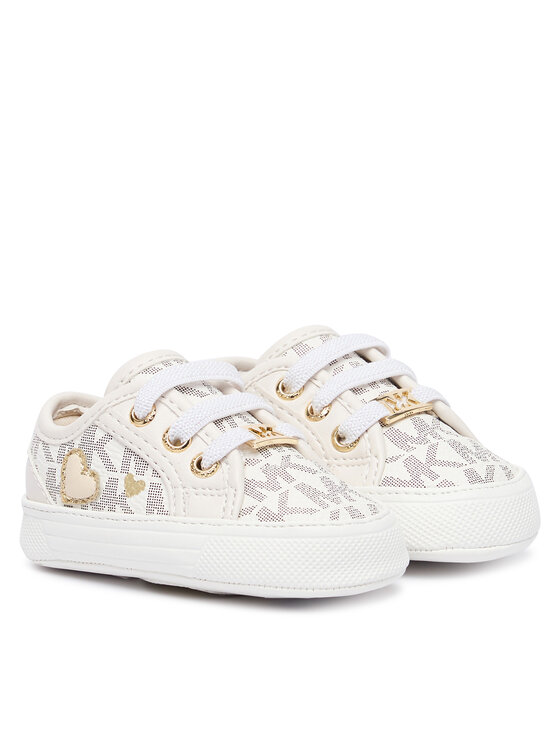 MICHAEL Michael Kors Снікерcи MICHAEL Michael Kors Baby Brittania Hearts MK04984256 Білий