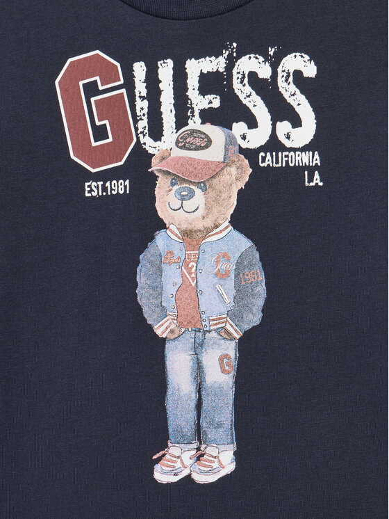 Guess Guess Футболка N5YI22 K8HM4 Cиній Regular Fit