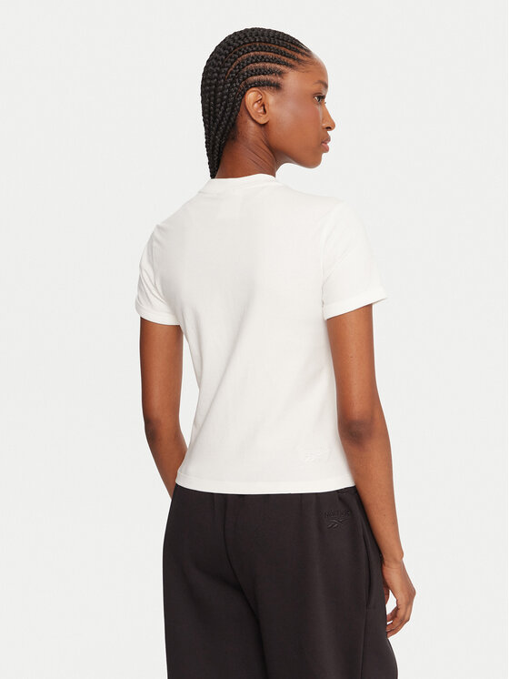 Reebok Reebok Camiseta RK25309CCW Blanco Slim Fit