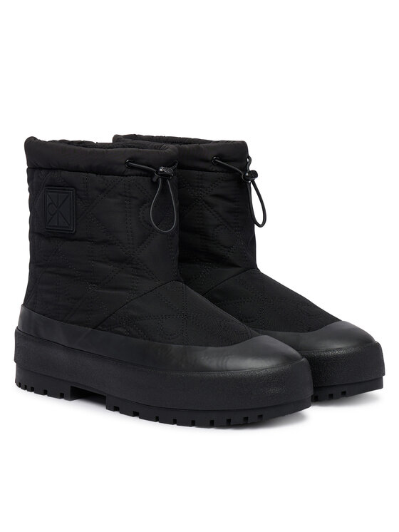 Calvin Klein Апрески Calvin Klein Vulc Flatform Snowboot Nyl Aop HW0HW03437 Черен