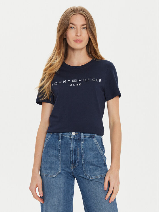 Tommy Hilfiger Tommy Hilfiger Majica WW0WW40276 Mornarsko modra Regular Fit