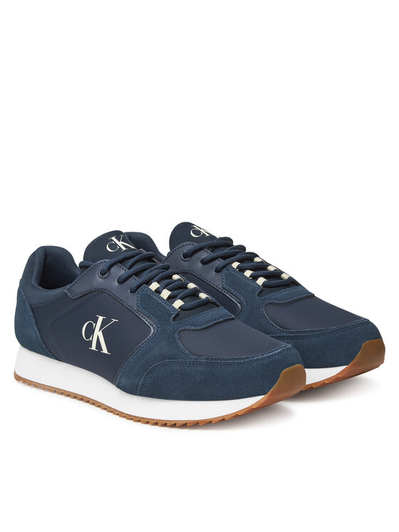 Calvin Klein Jeans Сникърси Calvin Klein Jeans Retro Runner Sock Lace Up Ny-Su YM0YM01326 Тъмносин