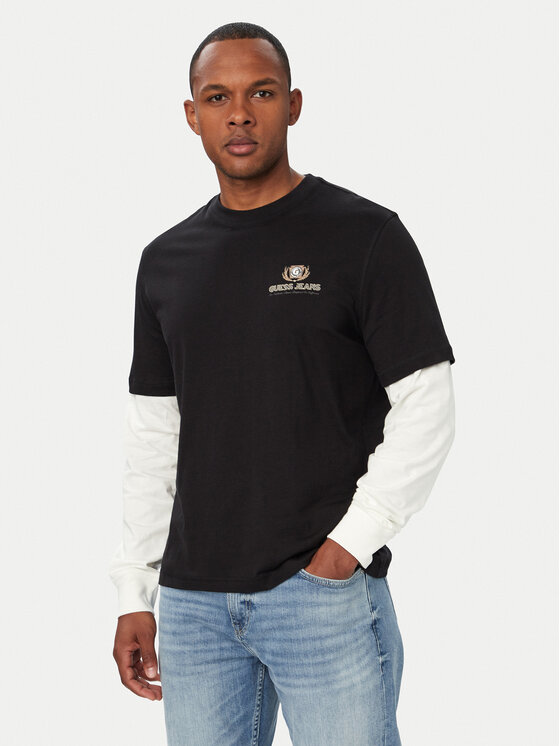 Guess Jeans Guess Jeans Longsleeve M6YI04 K3644 Чорний Regular Fit