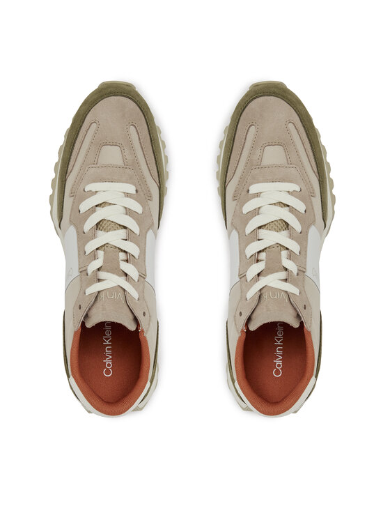 Calvin Klein Sportcipők Calvin Klein Low Top Lace Up Mix HM0HM00497 Khaki
