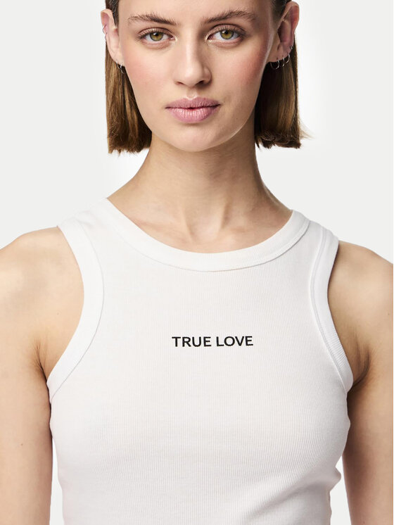Pieces Pieces Топ Mikka 17152323 Білий Regular Fit