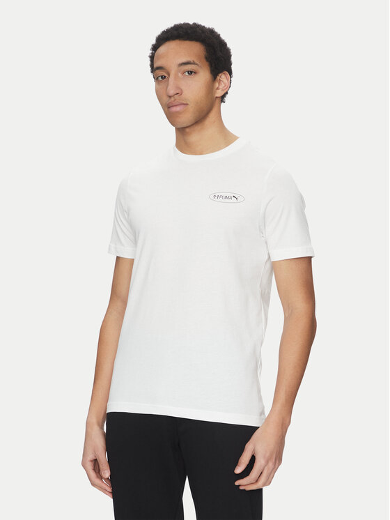 Puma Puma Футболка Graphics 3 Circles 684834 Білий Regular Fit