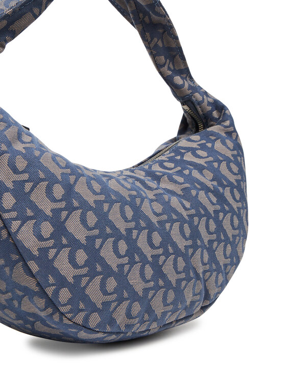 Calvin Klein Torebka Calvin Klein Ckj Monogram Pinched Medium Shou LV04F3206G Niebieski