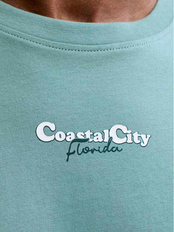 Jack & Jones Jack & Jones Camiseta City Photoprint 12288353 Verde Regular Fit