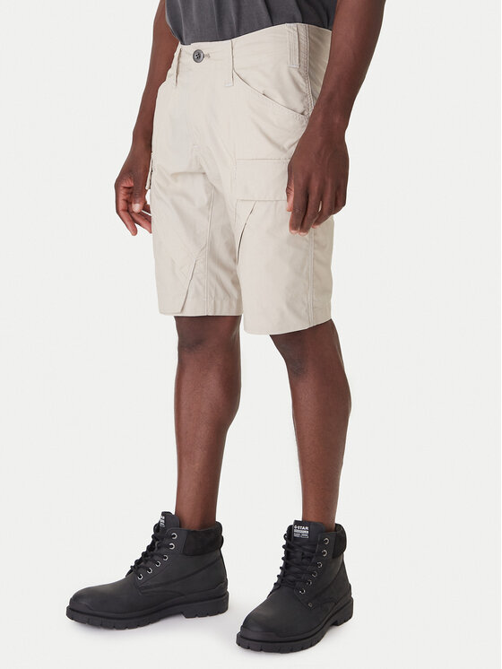 G-STAR G-Star Raw Kratke hlače 3D Cargo D26222-D308 Écru Regular Fit