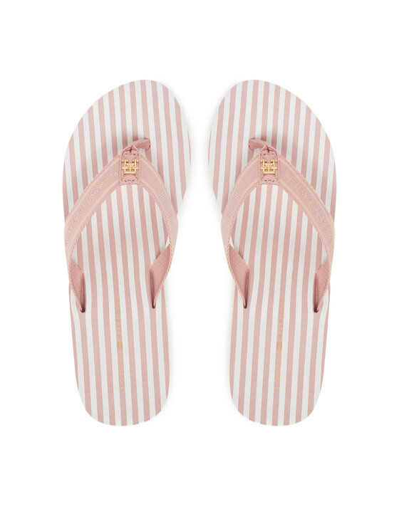 Tommy Hilfiger Japonke Tommy Hilfiger Th Stripes Wedge Beach Sandal FW0FW08521 Roza