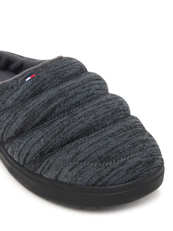 Tommy Hilfiger Пантофи Tommy Hilfiger Premium Comfort House Shoe FM0FM06014 Сив