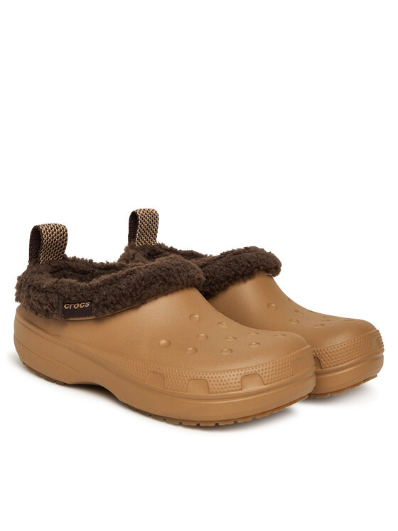 Crocs Шльопанці Crocs Classic Lined Shorty 211380 Коричневий