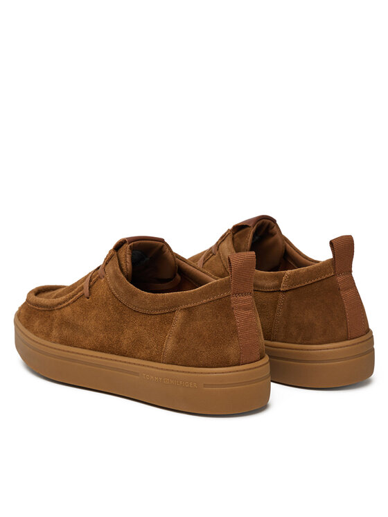 Tommy Hilfiger Κλειστά παπούτσια Tommy Hilfiger Modern Light Suede Moc Toe Shoe FM0FM05501 Καφέ