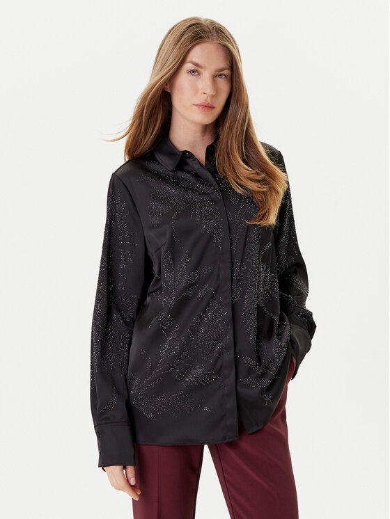 Guess Guess Сорочка W5YH40 WFQC2 Чорний Regular Fit