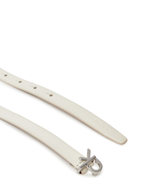 Calvin Klein Cinturón para mujer Calvin Klein Ck Buckle Skinny Belt 1.5 K60K612932 Blanco