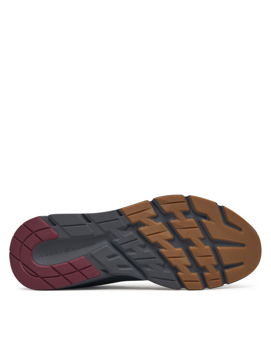 Tommy Hilfiger Sneakersy Tommy Hilfiger Light Knitted Hilfiger Runner FM0FM06010 Sivá