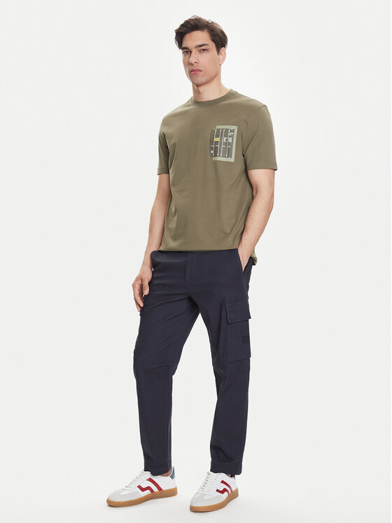 BOSS BOSS Camiseta Te_Container 50546920 Caqui Regular Fit