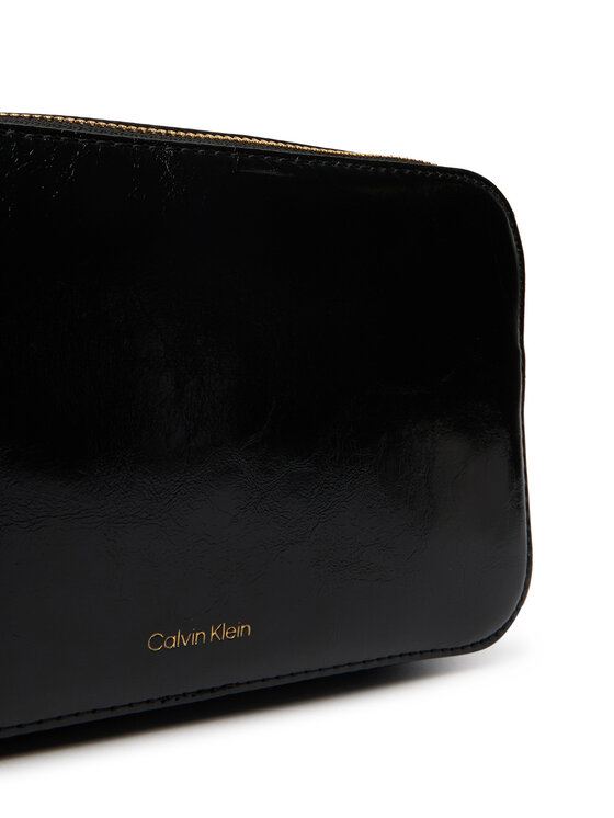 Calvin Klein Kabelka Calvin Klein Foil Logo Glossy  LV04F3539G Černá