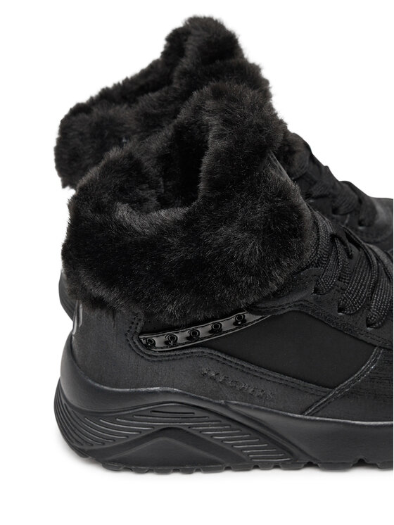 Skechers Īsie zābaki Skechers Uno Lite - Comfurt Collar 310396L/BBK Melns