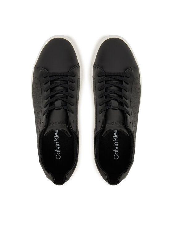 Calvin Klein Superge Calvin Klein Low Pro Cups Lace Up Lth Aop HW0HW02817 Črna