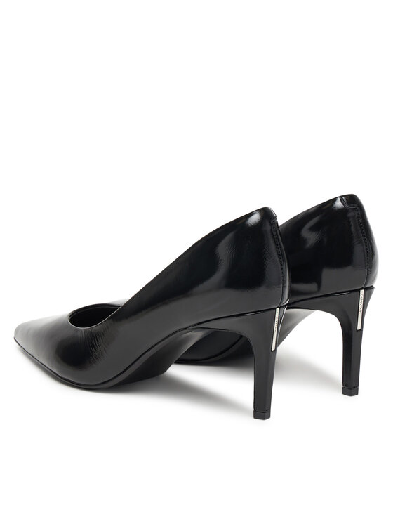 Calvin Klein Augstpapēžu kurpes Calvin Klein Ess Stiletto 70 Shiny Lth HW0HW02828 Melns