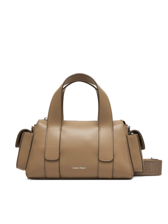 Calvin Klein Rankinė Calvin Klein Webbing Strap Pocket Bag LV04F3291G Smėlio