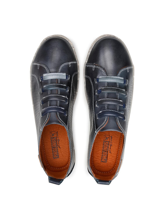 Sneakers Mocassini College Bendina Pelle Blu Scuro Scarpe Made in Italy