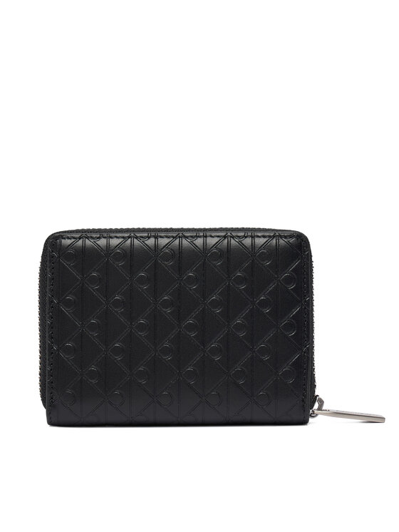 Calvin Klein Πορτοφόλι Calvin Klein Emblem Emboss Zip Coin Pouch LV04D1087G Μαύρο
