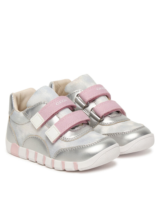 Geox Sneakersy Geox B Iupidoo Girl B3558A 0AS54 C0566 Srebrny