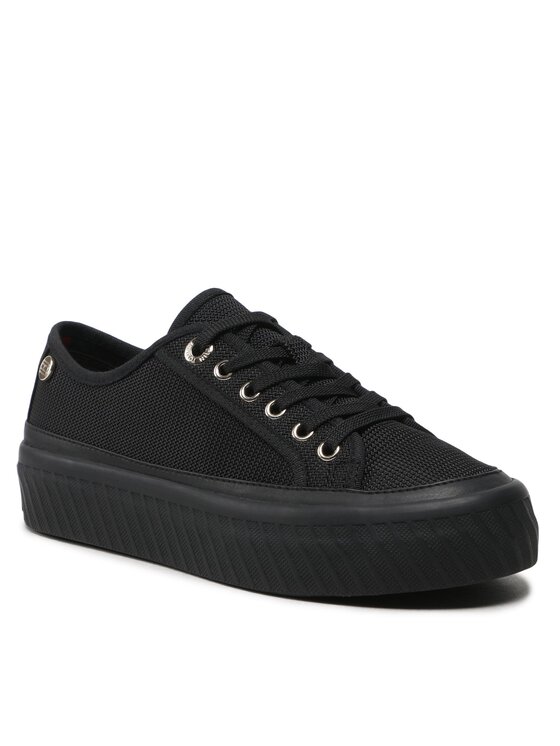 Tommy Hilfiger Modne superge Tommy Hilfiger Platform Vulcanized Sneaker FW0FW07156 Črna