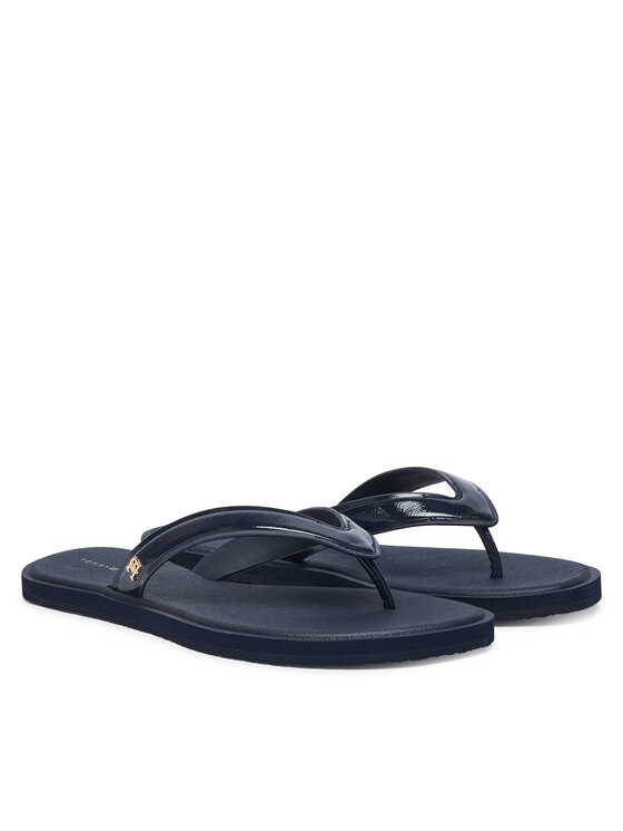 Tommy Hilfiger Žabky Tommy Hilfiger Th Scandi Shiny Summer Sandal FW0FW09446 Tmavomodrá