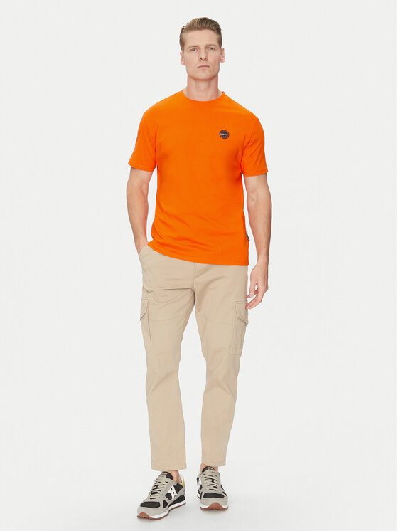 Napapijri Napapijri Футболка S-Badge NP0A4I3N Оранжевий Regular Fit