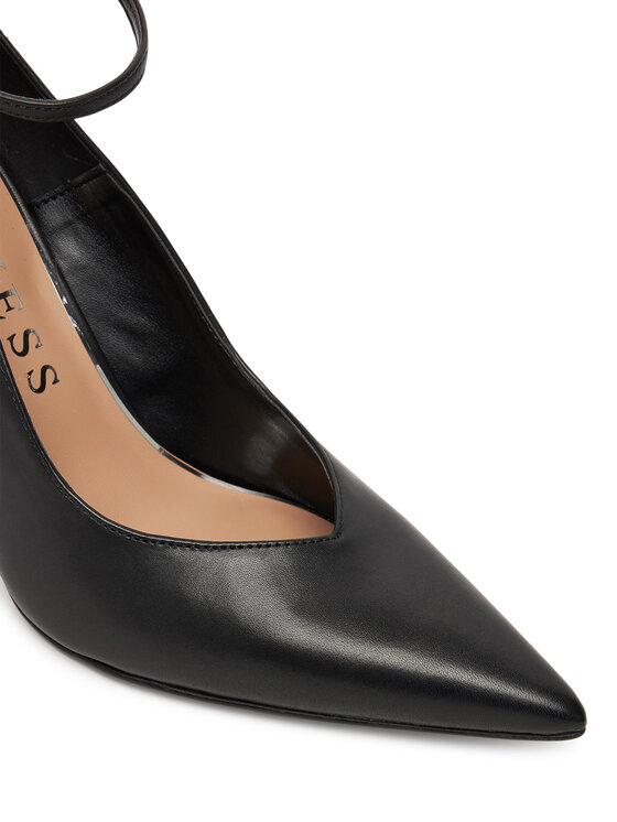 Guess Pantofi cu toc subțire Guess FLFNPR LEA08 Negru