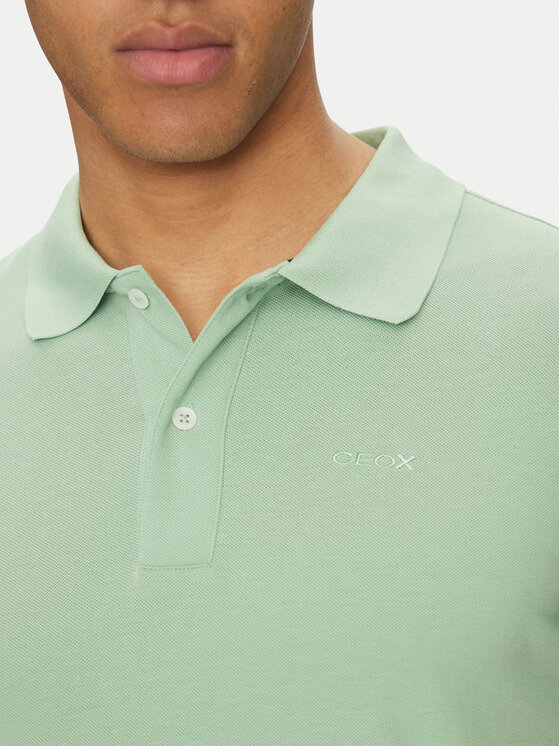 Geox Geox Polo marškinėliai M5511B T3240 F3274 Žalia Regular Fit