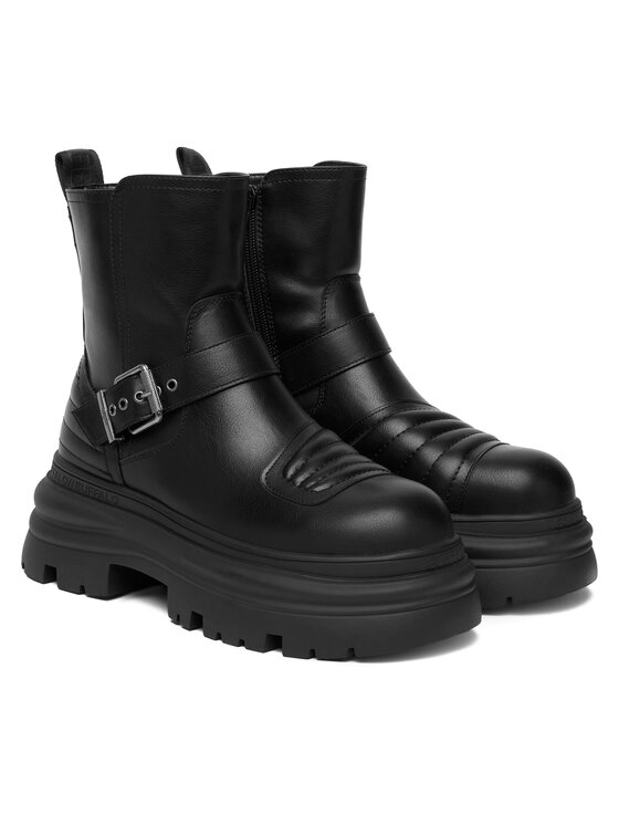 Buffalo Ботильйони Buffalo Dione Biker Boot Mid 1270127 Чорний