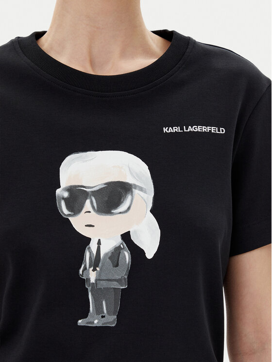 KARL LAGERFELD KARL LAGERFELD Marškinėliai A1W17130 Juoda Regular Fit