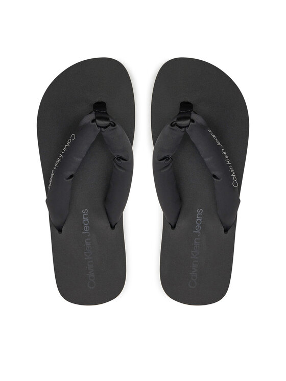 Calvin Klein Jeans Japonke Calvin Klein Jeans Beach Sandal Flatform Padded Ny YW0YW01400 Črna