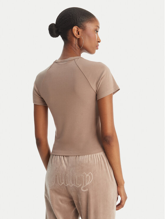Juicy Couture Juicy Couture Camiseta Baby JCWCT126317 Beis Slim Fit