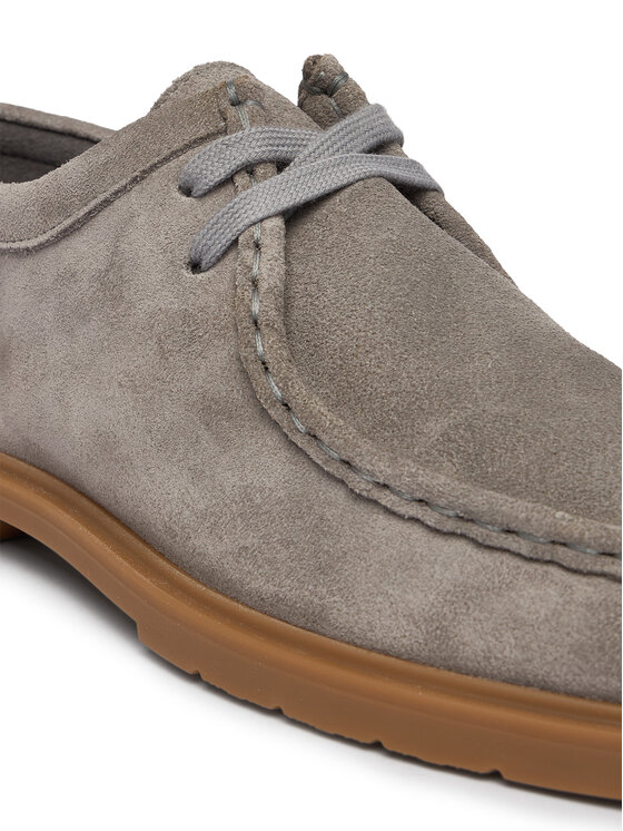Tommy Hilfiger Poltopánky Tommy Hilfiger Lightweight Suede Apron Toe FW0FW09262 Sivá
