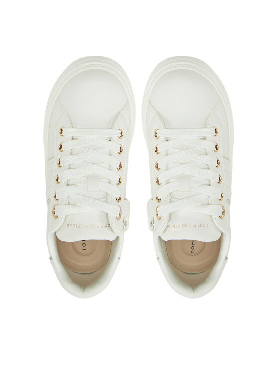 Tommy Hilfiger Laisvalaikio batai Tommy Hilfiger Low Cut Lace-Up Sneaker T3A9-33745-1439 M Balta