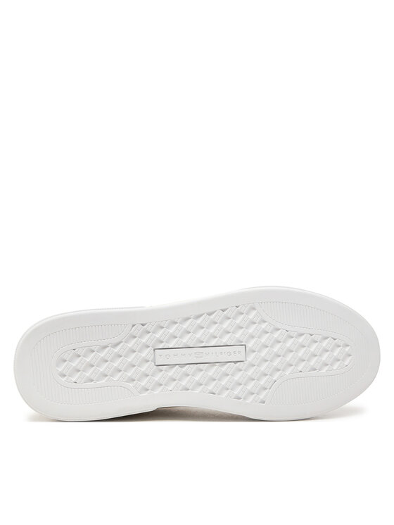 Tommy Hilfiger Sneakers Tommy Hilfiger Chic Panel Court Sneaker FW0FW07998 Écru