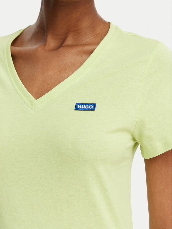 HUGO HUGO Camiseta Classic 50513667 Verde claro Slim Fit