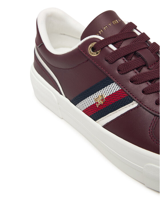 Tommy Hilfiger Laisvalaikio batai Tommy Hilfiger Th Platform Vulc Leather FW0FW09603 Ruda