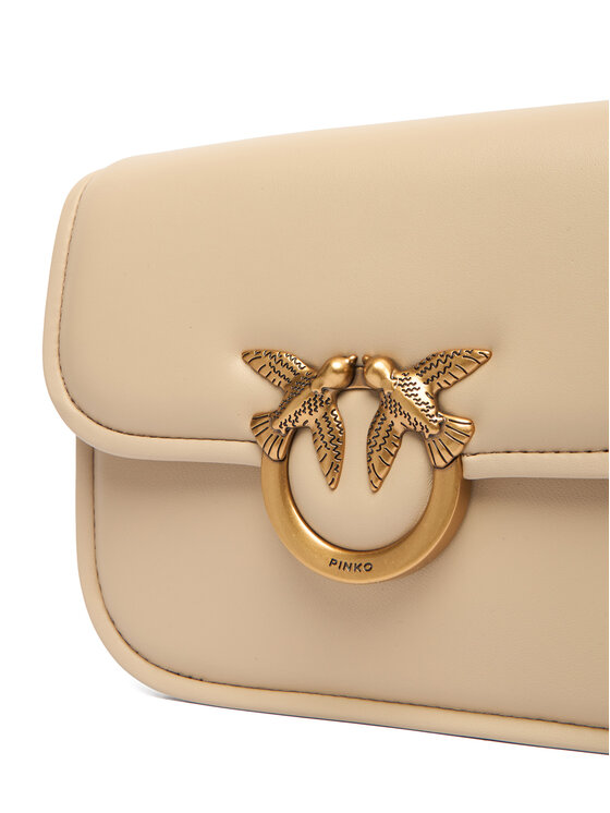 PINKO Kabelka PINKO Love Box Bag Fl Mini PE 25 PLTT 104297 A26L Béžová