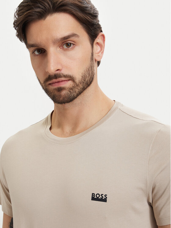 BOSS BOSS Camiseta 50531401 Beige claro Regular Fit