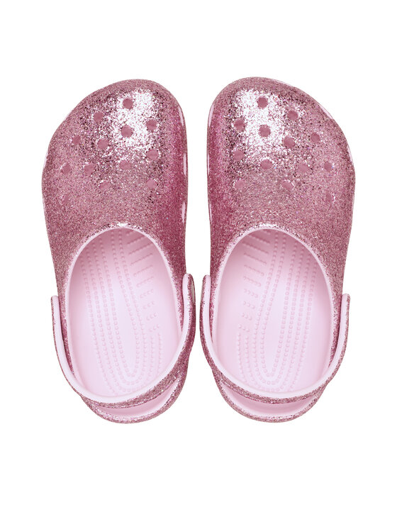 Crocs Шльопанці Crocs Classic Chunky Glitter Clog K 211939 Рожевий