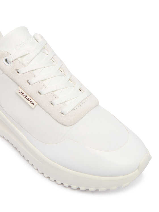 Calvin Klein Сникърси Calvin Klein Eva Runner Lace Up Mat Mix YW0YW02016 Бял